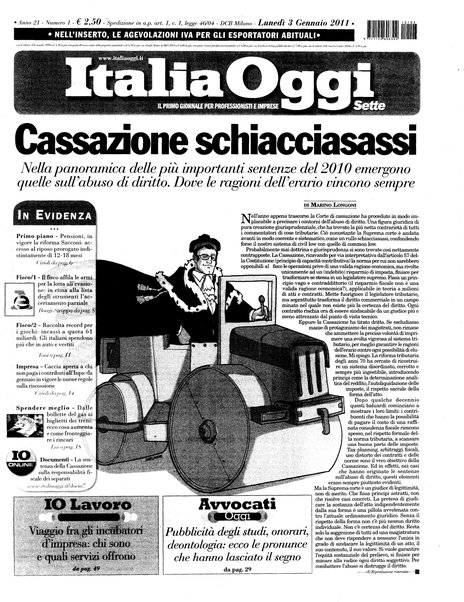 Italia oggi : quotidiano di economia finanza e politica